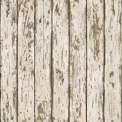 Neutral Faux Weathered Wood Brewster Easy Walls Wallpaper - all4wallswall-paper