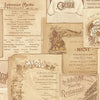 Vintage Cafe Menu in Multiple Shades of Beige & Brown Wallpaper - all4wallswall-paper