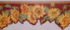 Sunflower on Red Background Laser Cut Wallpaper Border