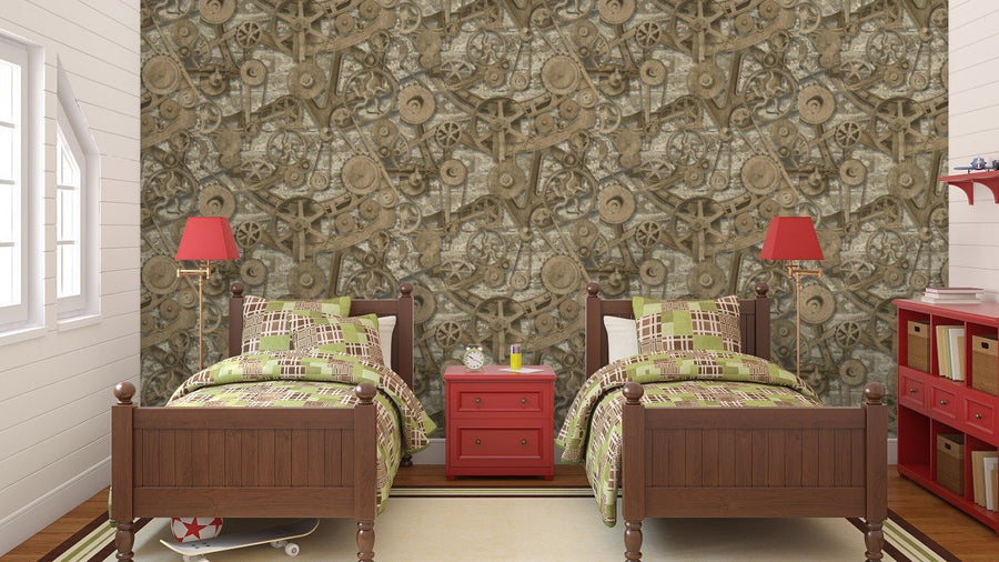 Men's Torque Wheels and Gears on Sure Strip Wallpaper