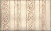 Formal Brown on Cream Scroll Stripe Wallpaper - all4wallswall-paper