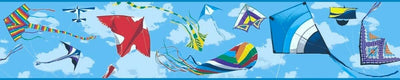 Let's Go Fly a Kite on Sure Strip Wallpaper Border - all4wallswall-paper