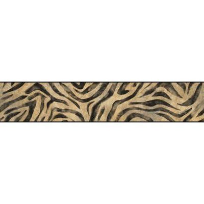Black and Brown Zebra Print on Sure Strip Wallpaper Border - all4wallswall-paper