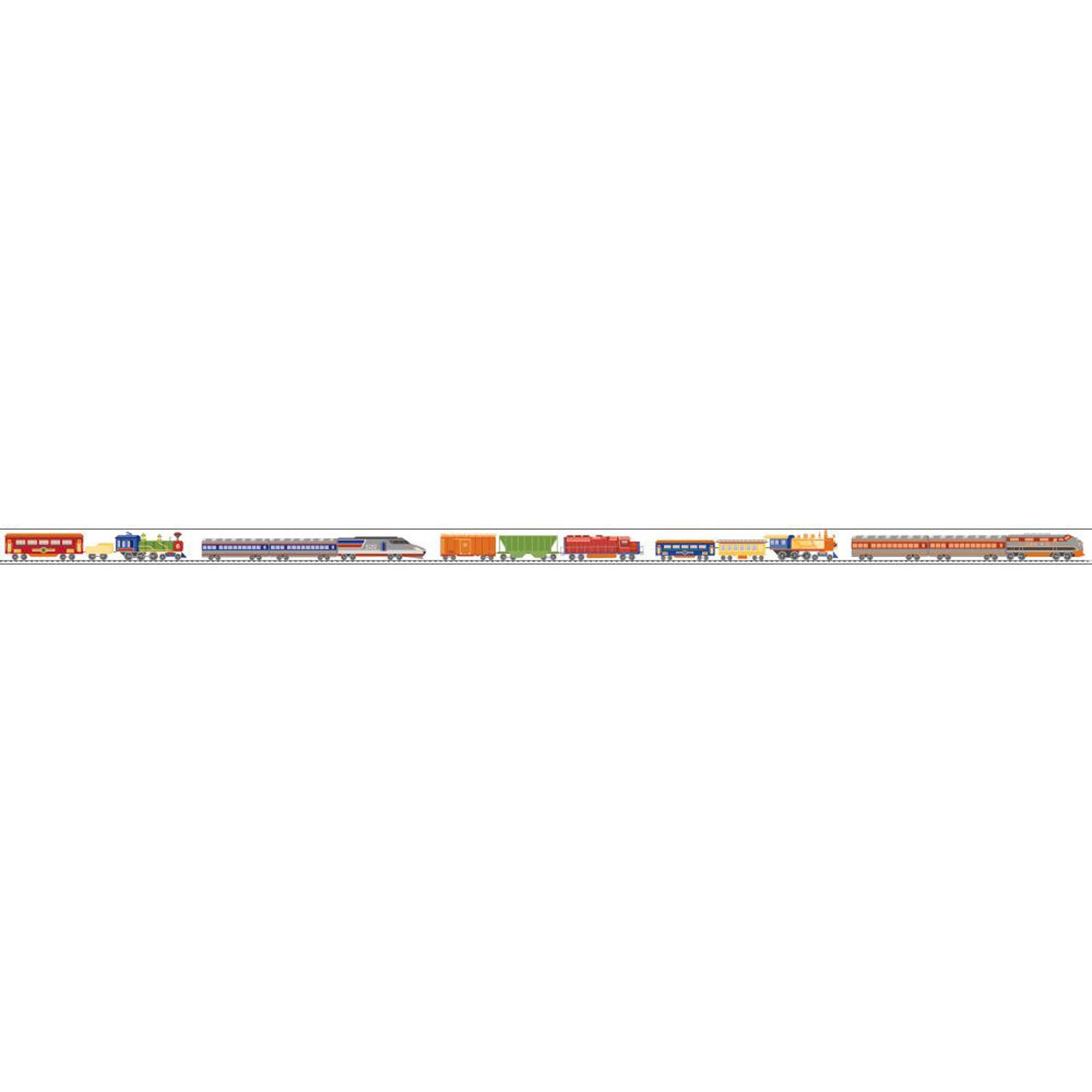 Train on the Track on Sure Strip Mural Wallpaper Border - all4wallswall-paper