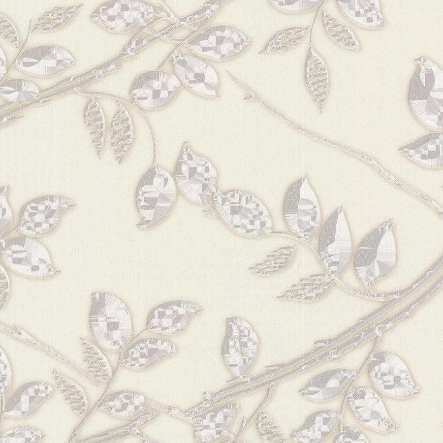 Patty Madden Diamond Branches on Neutral Background Easy Walls Wallpaper - all4wallswall-paper