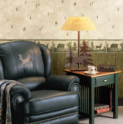 Wild Metal Works Brown Animal Silhouettes Easy Walls Wallpaper Border - all4wallswall-paper