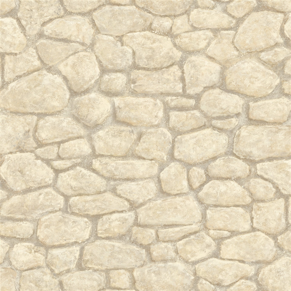 Cream Creek Rock / Stone on Easy Walls Wallpaper - all4wallswall-paper