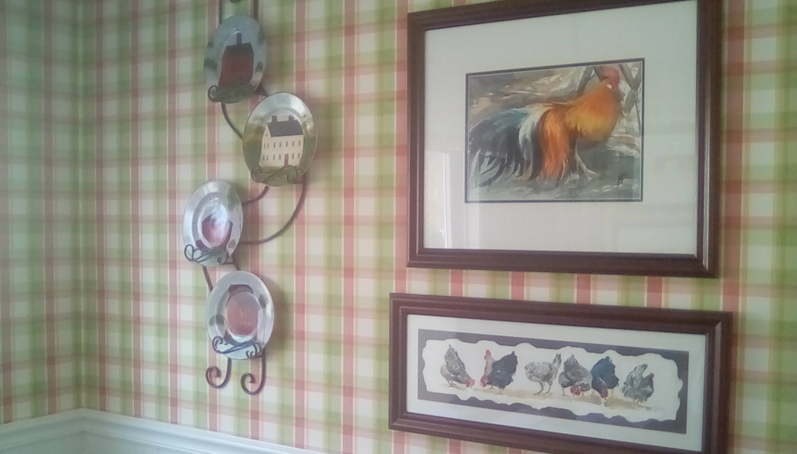 Coastal Waters Sunny Plaid Multicolor Easy Walls Wallpaper - all4wallswall-paper