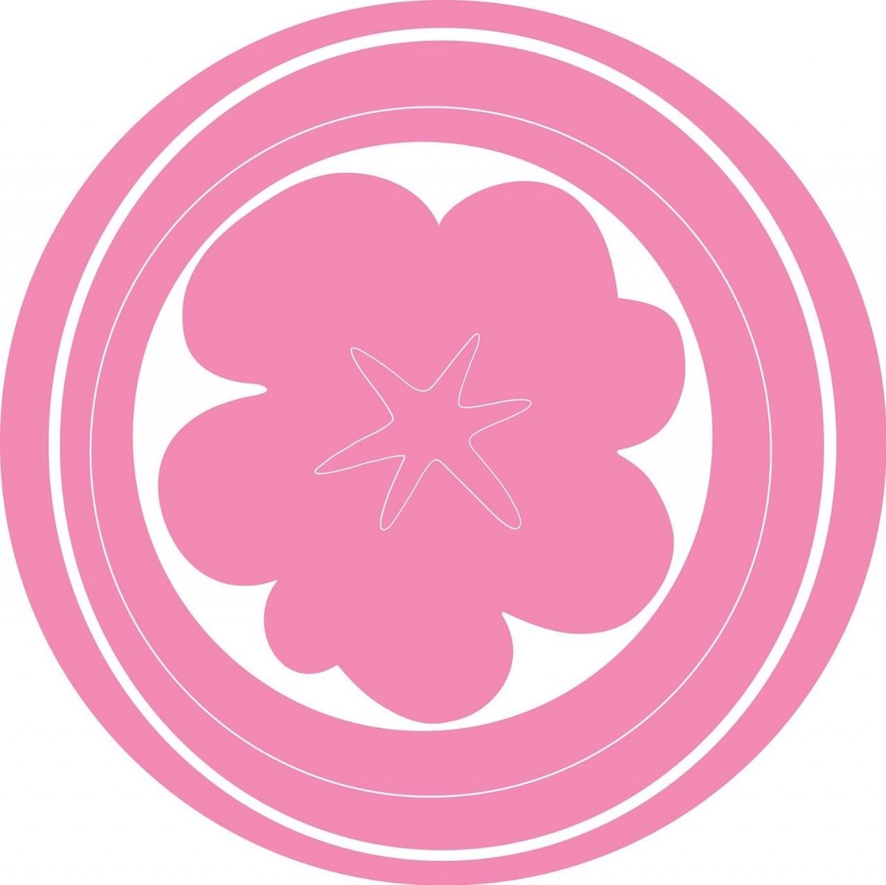 Wall Pops Hoopla Pink Circles & Flowers - all4wallswall-paper