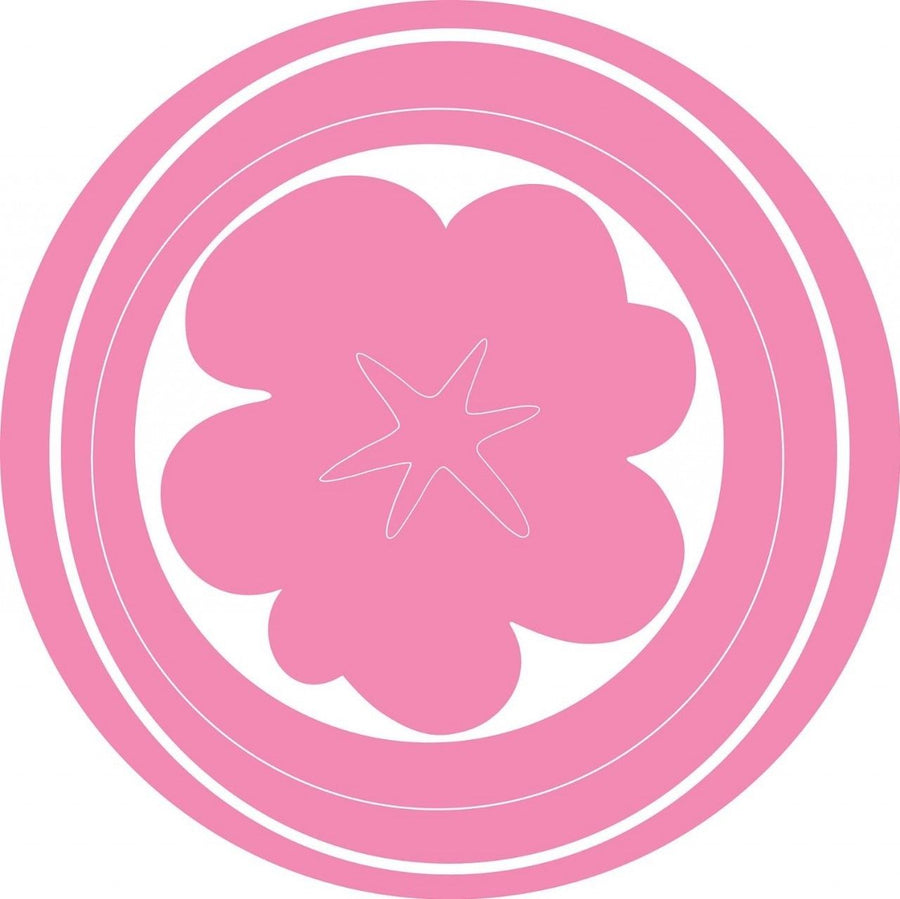 Wall Pops Hoopla Pink Circles & Flowers - all4wallswall-paper