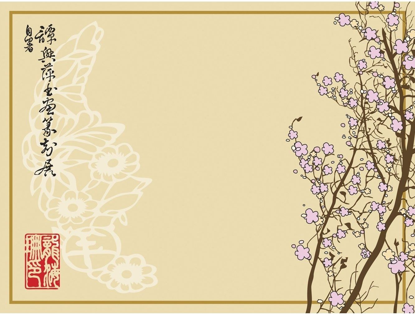 Asian Canvas Wallpaper Wall Mural - all4wallswall-paper