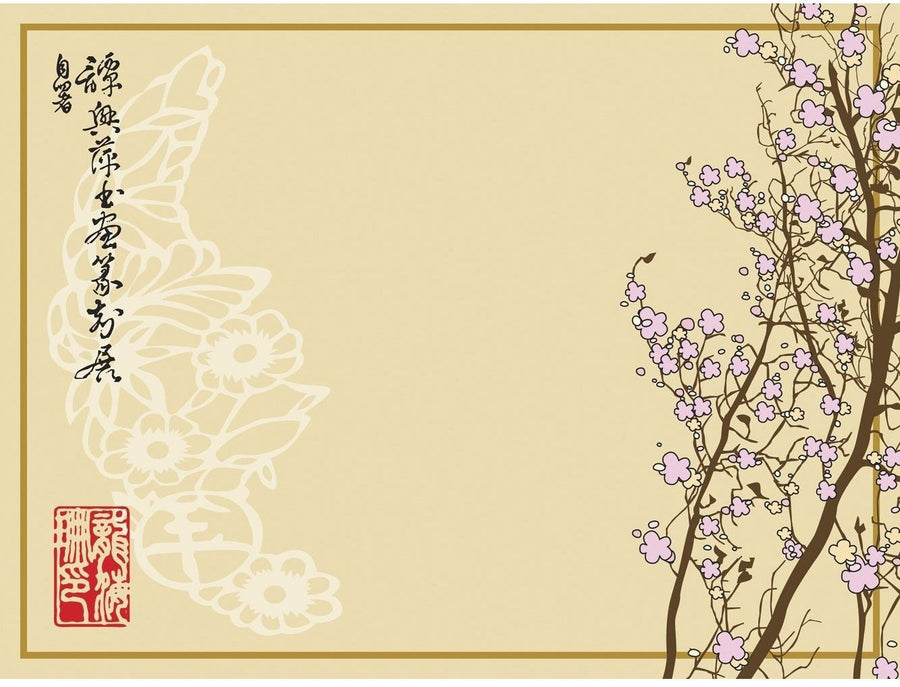 Asian Canvas Wallpaper Wall Mural - all4wallswall-paper