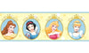 Disney Princess Yellow and Blue in Cameo Frames Wallpaper Border - all4wallswall-paper