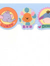 Disney Winnie the Pooh and Friends for Babies on Blue Laser Cut Wallpaper Border - all4wallswall-paper