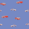 Emergency Vehicles, Firemen and Police on Blue Sure Strip Wallpaper - all4wallswall-paper