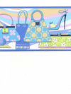 Purse - Purses and Shoes in Blues Wall Border - all4wallswall-paper