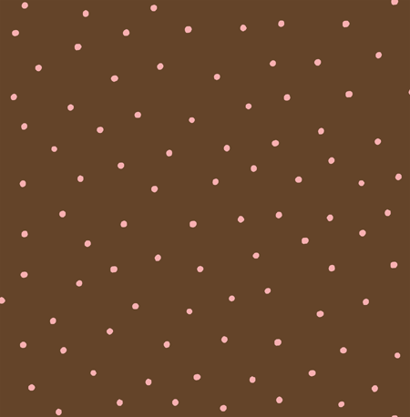 Small Pink Polka Dots on Milk Chocolate Brown Wallpaper - all4wallswall-paper