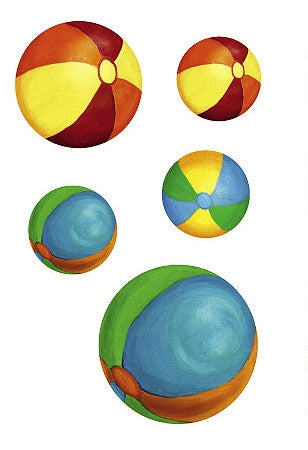 Beach Balls Mini Mural - all4wallswall-paper