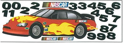Nascar Racecar in Red Mini Mural Sure Strip - all4wallswall-paper