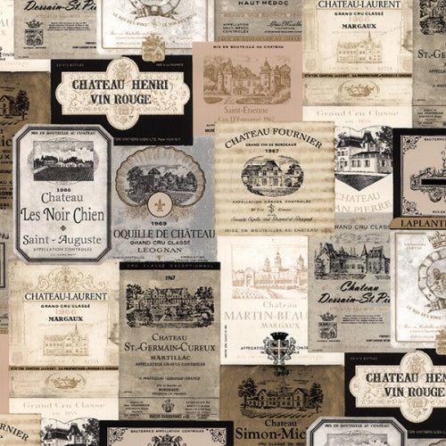 International Wine Labels in Gold & Black Wallpaper - all4wallswall-paper