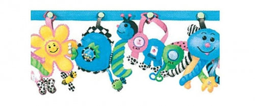 Baby Rattles in Bright Primary Colors Laser Cut Wallpaper Border ...