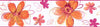 Candice Olson Orange & Pink Floral Wall Border - all4wallswall-paper