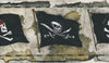Big Boys Pirates Skull & Crossbones on Sure Strip Wallpaper Border - all4wallswall-paper