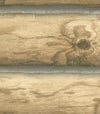 3-D Light Blonde Log Cabin 27” Wide on Sure Strip Wallpaper - all4wallswall-paper