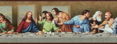 The Last Supper Inspirational Religious Unpasted Wallpaper Border