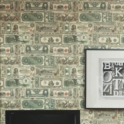 Vintage Money US Currency on Sure Strip Wallpaper