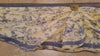 Blue and Yellow Colonial Swag Musical Country Toile Laser Cut Wallpaper Border - all4wallswall-paper