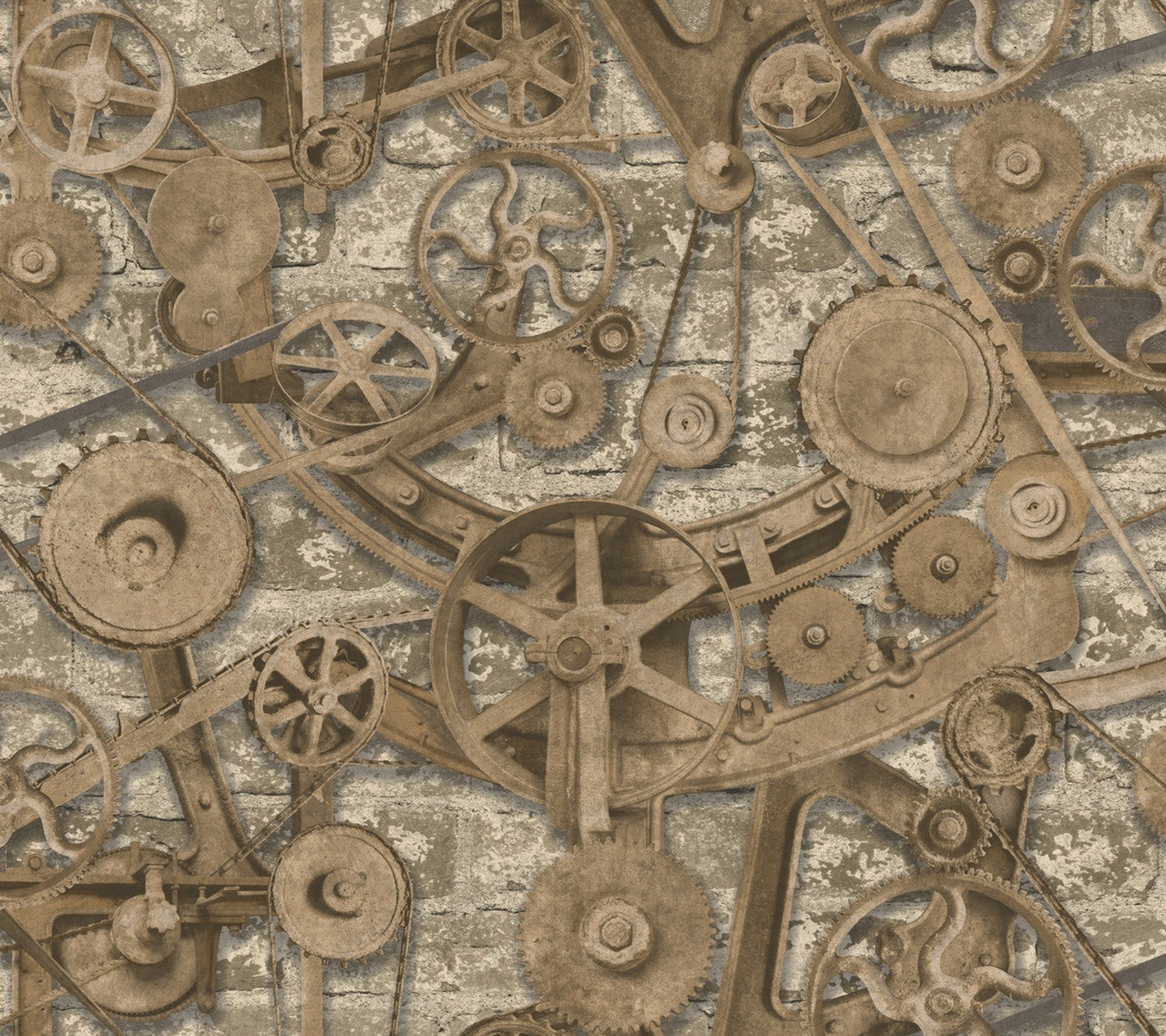 Men's Torque Wheels and Gears on Sure Strip Wallpaper