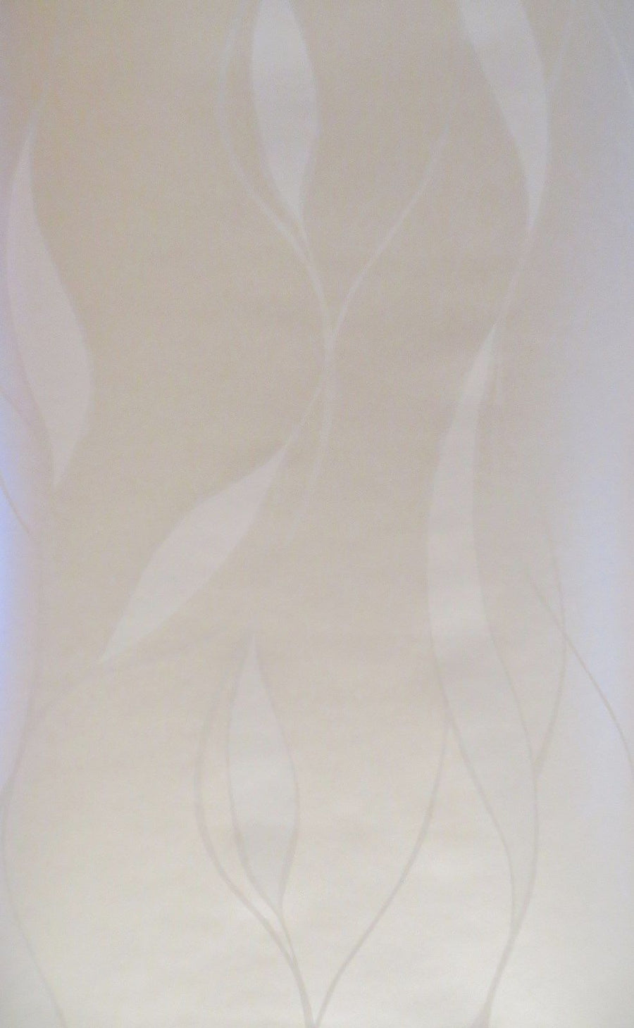 Modern Trailing Leaf in Champagne and Cream on Satin Wallpaper - all4wallswall-paper