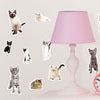 Multiple Cats Peel and Stick Mural Appliques - all4wallswall-paper