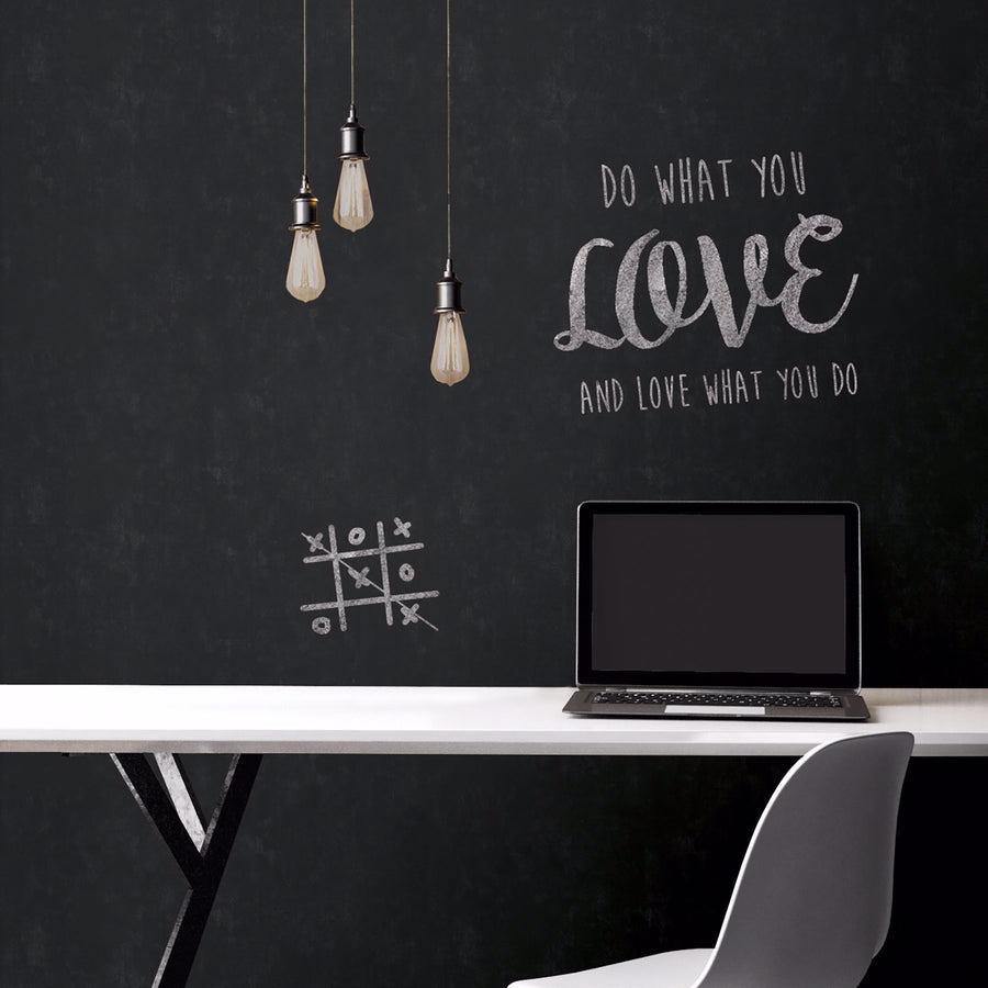 Black Chalkboard Peel and Stick Wallpaper - all4wallswall-paper