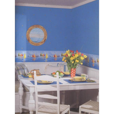 Porthole Window Prepasted Wallpaper Mural - all4wallswall-paper