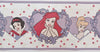 Disney Princess / Princesses on Purple Hearts and Ribbons Wallpaper Border