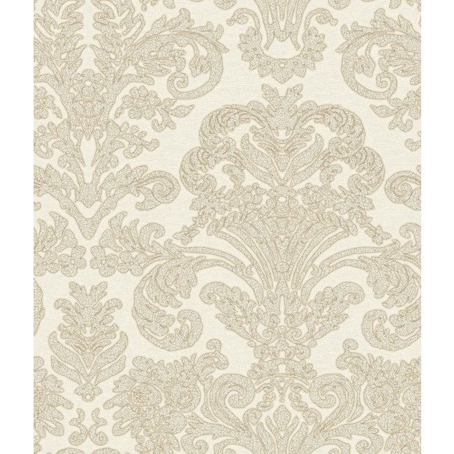 Patty Madden Sheen Scroll on Crackel Background Easy Walls Wallpaper - all4wallswall-paper