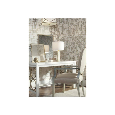 Contemporary Greek Key Gold on Soft White on 27" Unpasted Wallpaper - all4wallswall-paper