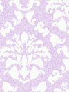 Lavender & White Dramatic Damask with Leopard Print Wallpaper - all4wallswall-paper