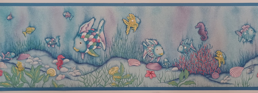 Rainbow Fish Double Wallpaper Border 30 Feet
