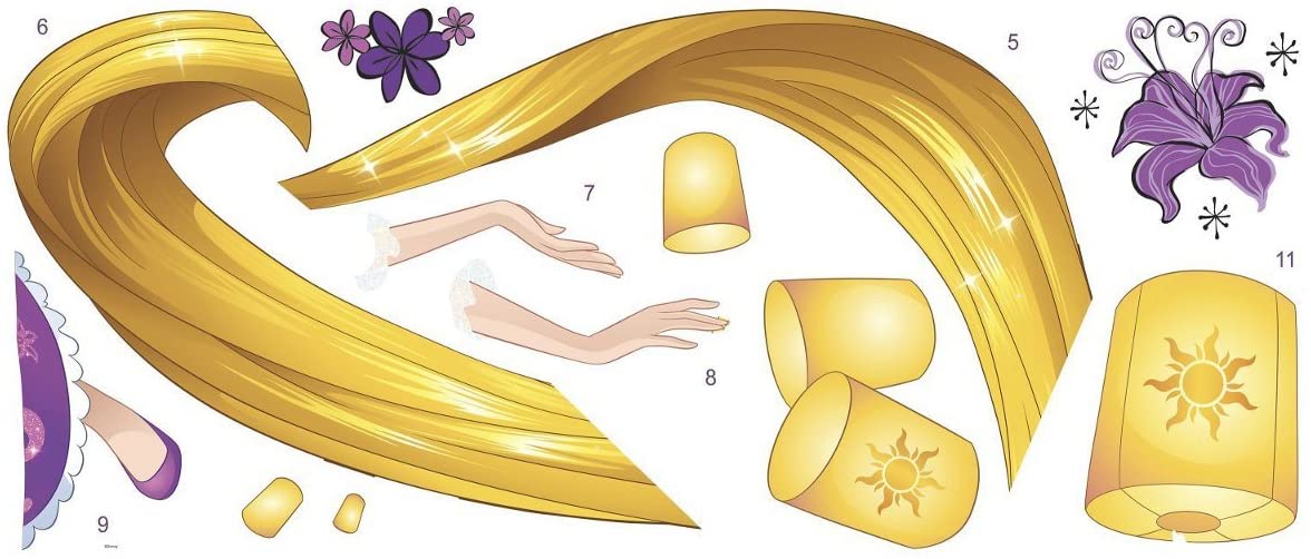 Disney Roommates Princess Rapunzel Mini Mural Peel & Stick - all4wallswall-paper