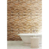 3D Textured Shades of Brown Stacked Stone Unpasted Wallpaper - all4wallswall-paper