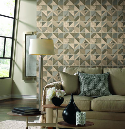Multi Wooden Design Tiles Backsplash Paste the Wall Wallpaper MM1748