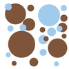 RoomMates Brown & Blue Peel and Stick Polka Dots - all4wallswall-paper