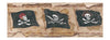 Pirate Pirates Flag Skull & Crossbones on Light Brown Wallpaper Border - all4wallswall-paper