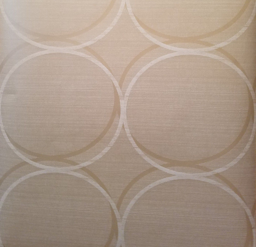 Modern Contemporary Faux 3D Circles on Nuetral Color Wallpaper - all4wallswall-paper