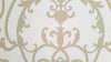 Large Formal Scroll Tan on Soft White Background Wallpaper - all4wallswall-paper