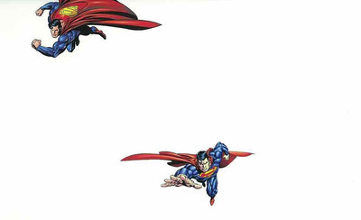 Superman on White Sure Strip Wallpaper - all4wallswall-paper
