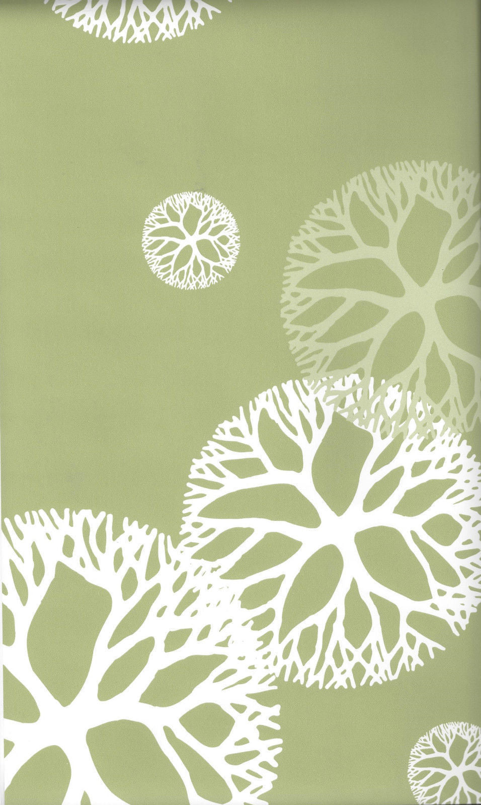 Floating Coral in a Lime Green Mist on Nextwall Wallpaper - all4wallswall-paper